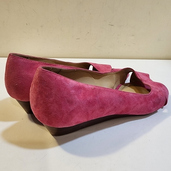 TALBOTS Pink Leather upper suede Open Toe  shoes size 10× - Picture 9 of 15
